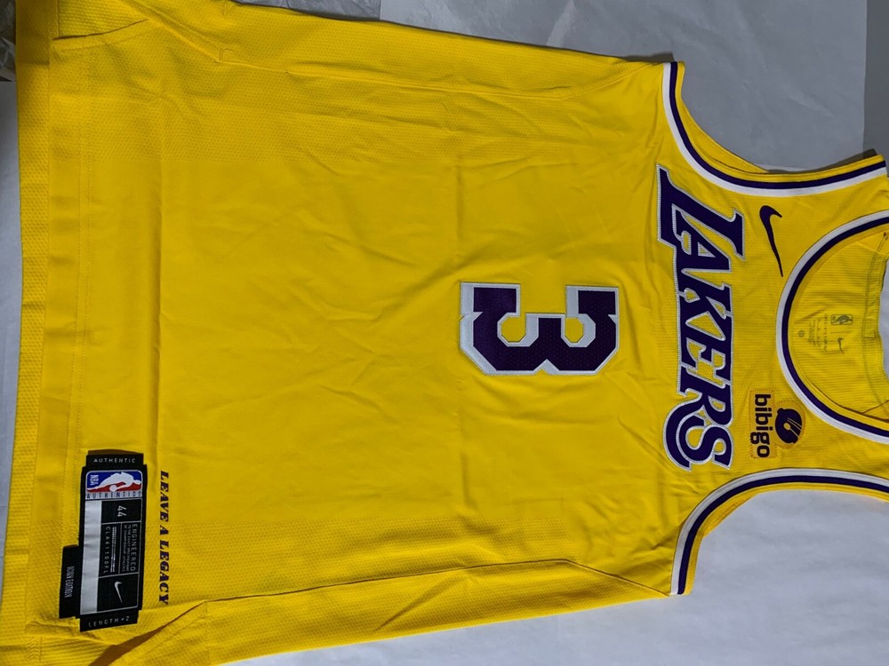 Nike Authentic Anthony Davis 2023/24 Icon Jersey W/Bibigo Patch - 44 (Medium)
