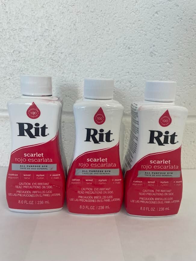 Rit Dye Multi-Purpose Liquid 8 OZ. 3-pack Scarlet Red