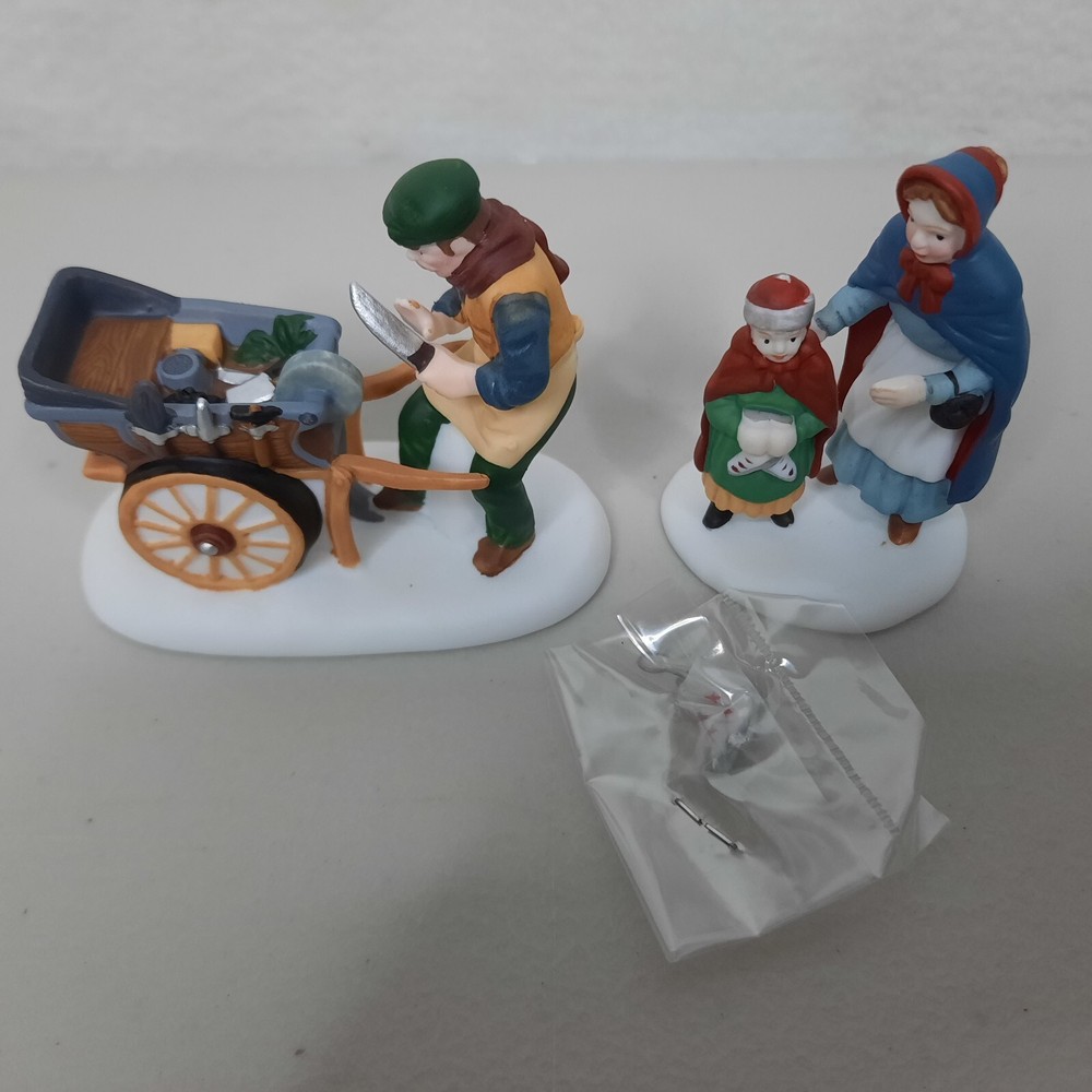 Dept 56 Heritage Village Knife Grinder 2 Pc Set