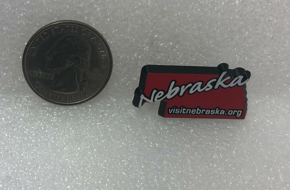 Visit Nebraska Plastic Pin