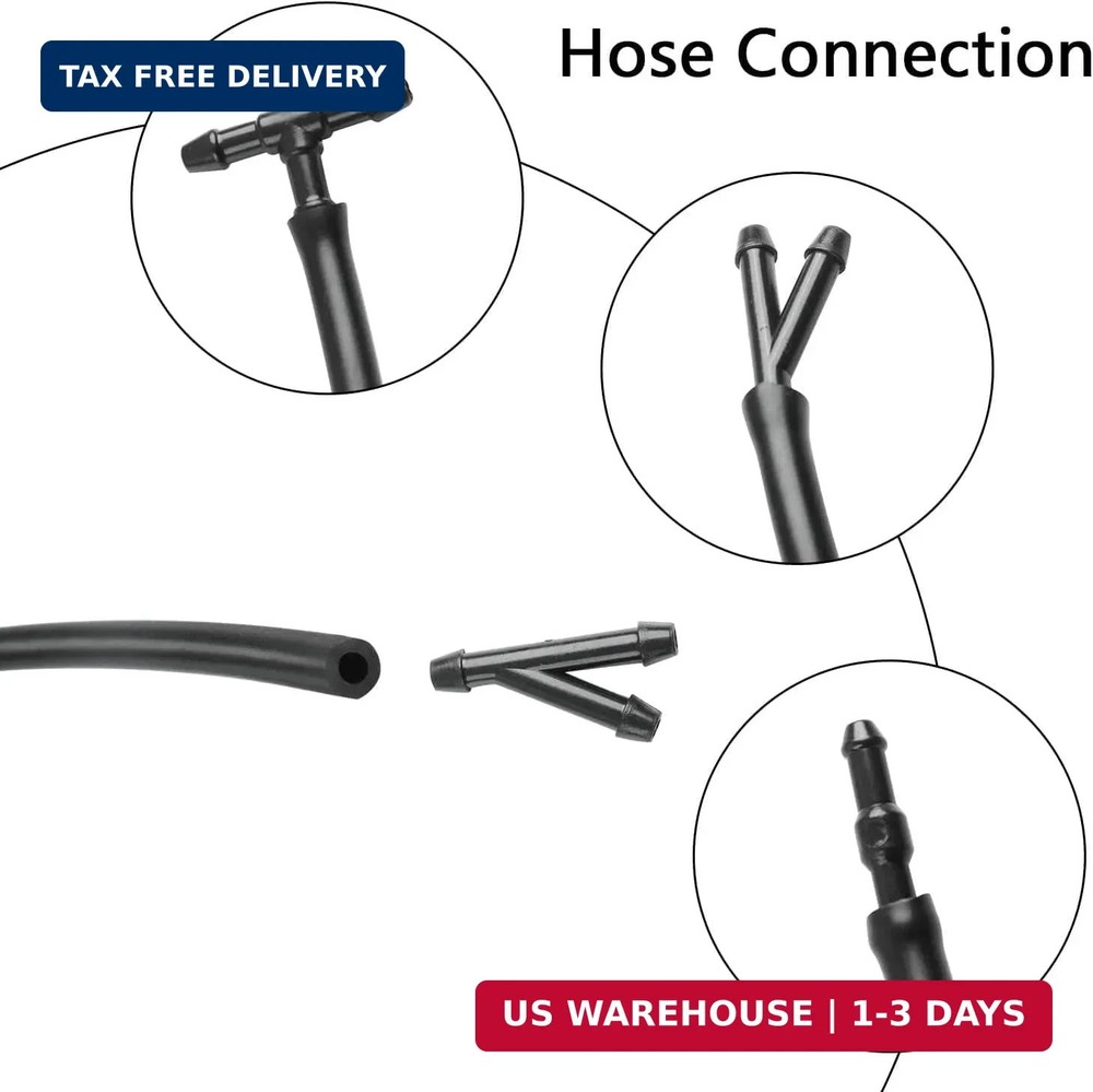 Windshield Washer Nozzles Hose Kit Compatible with Grand Cherokee Include 2 pcs