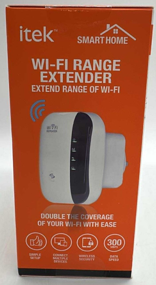 Itek Smart Home Wi-Fi Range Extender ~ 300 MBPS ~ Simple Setup ~ FAST SHIP
