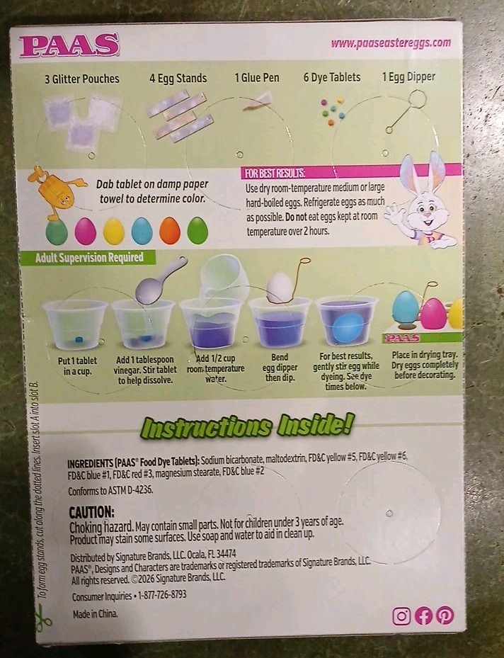 NEW PAAS Easter Egg Decorating Kit Glitter