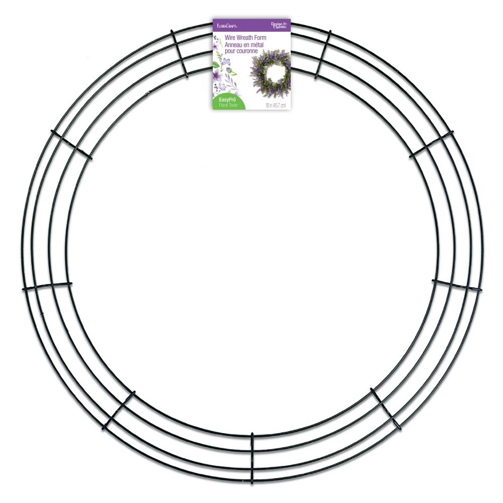 Wire Wreath Form 18 inch Green