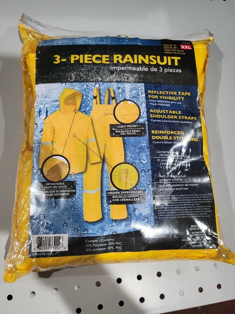 3 - Piece New Yellow Rainsuit