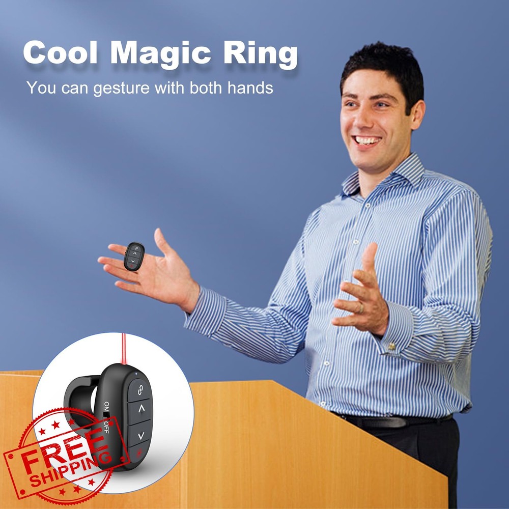 2 Units Wireless Presenter Clicker Laser Pointer PowerPoint PPT Rechargeable