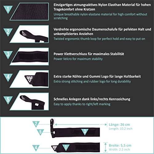 Wrist Wraps, Professional Wrist Support for Pullup & Dip Branding