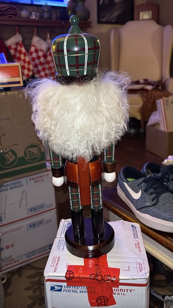 Creative Design Nutcracker Brown & Black Plaid Soldier 15”