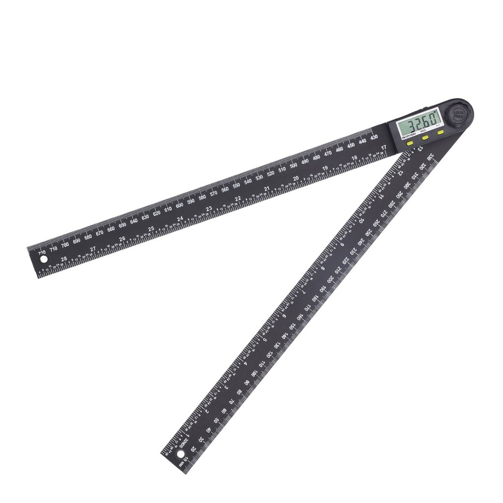 Electronic Angle Ruler LCD Digital Protractor Angle Finder 0‑300mm 0‑360 Degree