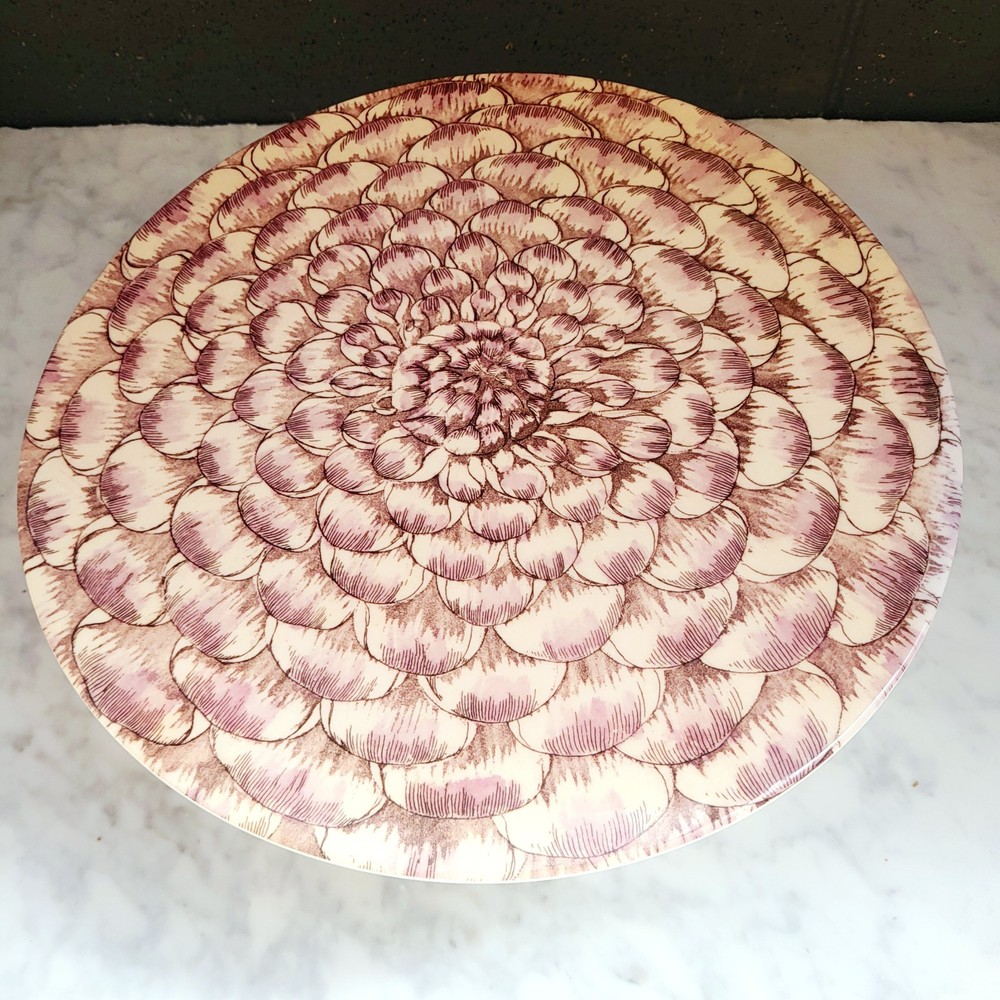READ Authentic JOHN DERIAN Peony Bloom Target Melamine Cake Stand White Pink