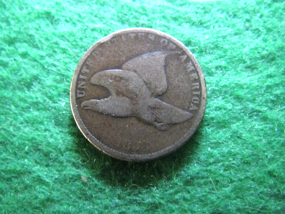 1858 Flying Eagle Cent - Nice Circulated - eye of eagle just visible
