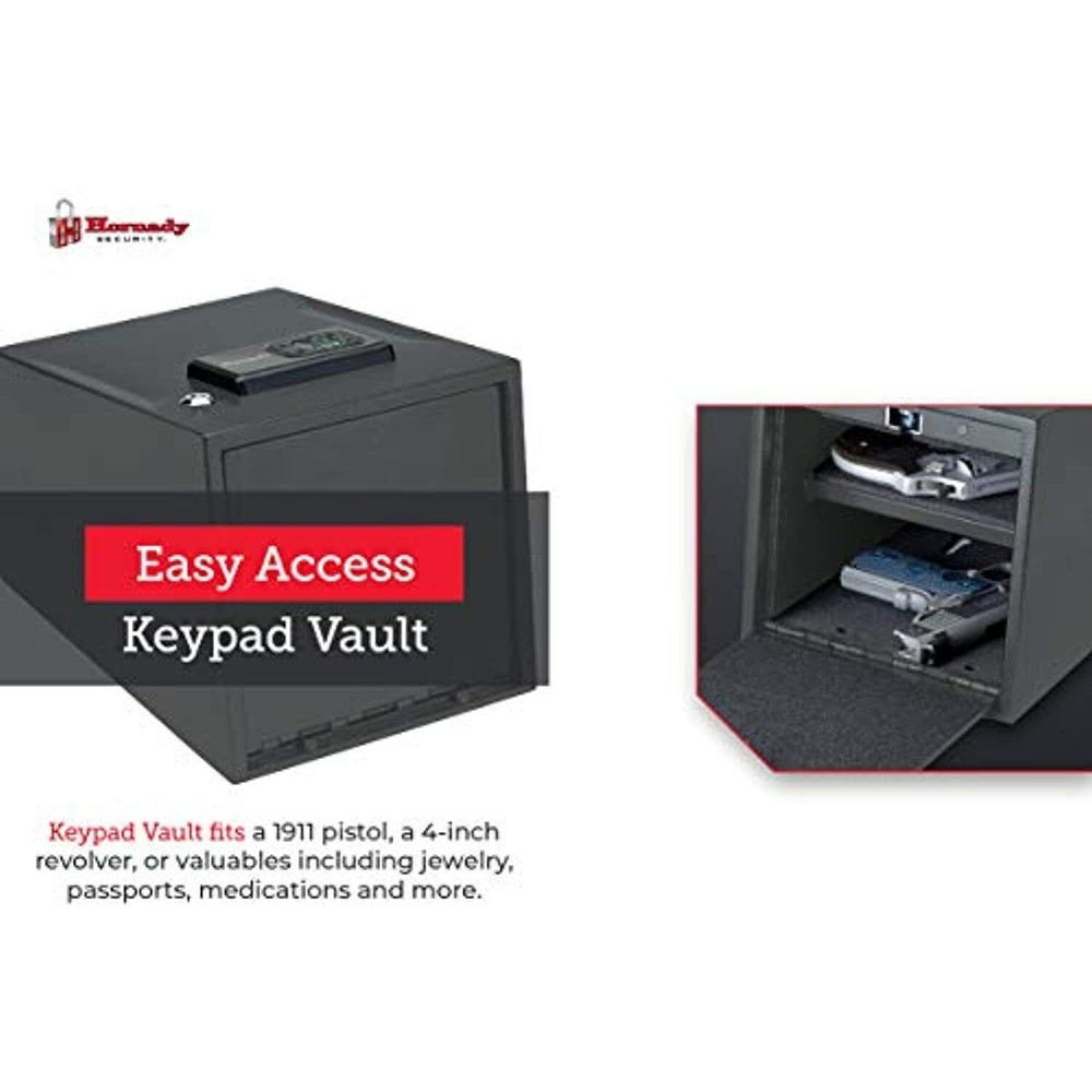 Hornady Security Two-Gun Keypad Vault 2 Gun Safe Programmable Keypad Backup Lock