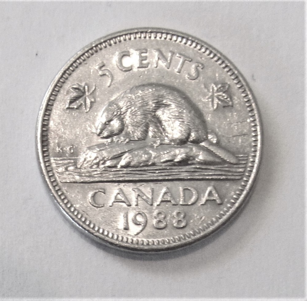 1988 Canada 5 Cent Nickel - combined shipping
