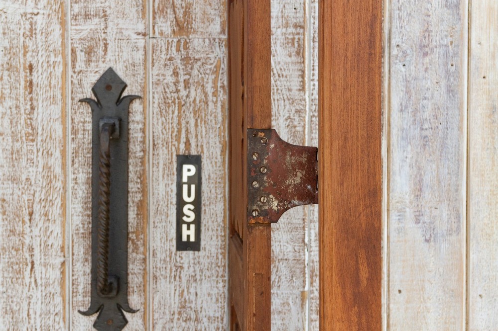 Antique British Colonial Teak Doors with Frame