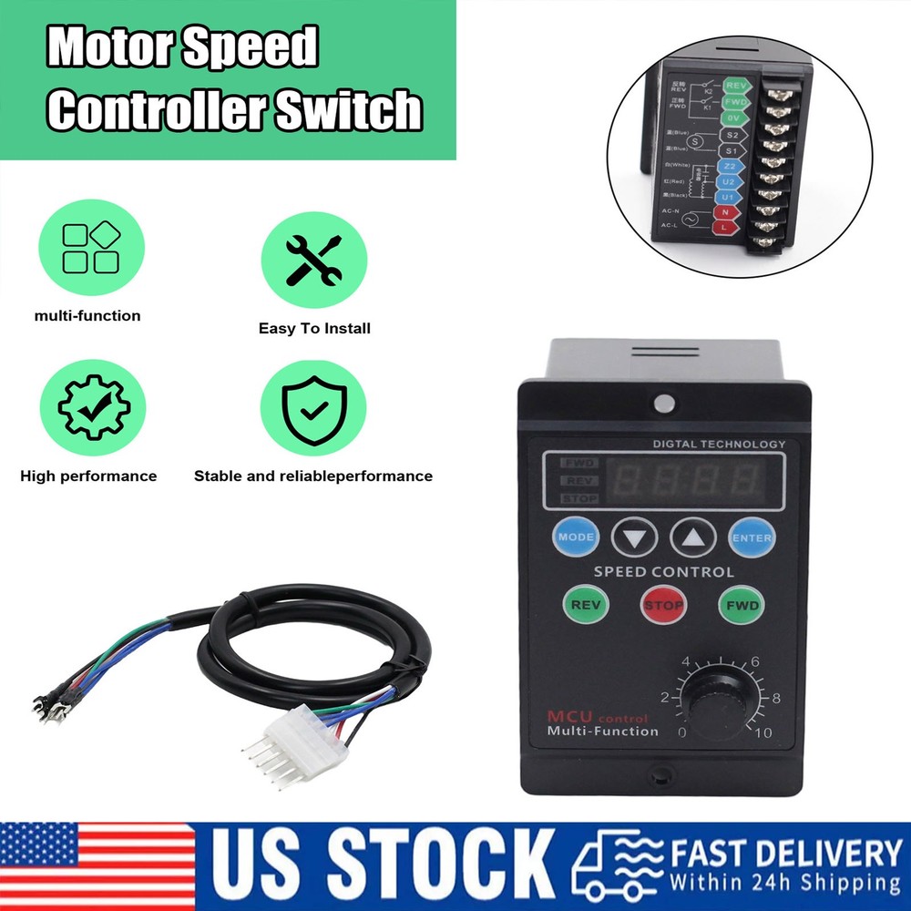 AC 110V Motor Speed Controller Digital Speed Governor Motor Speed Controller