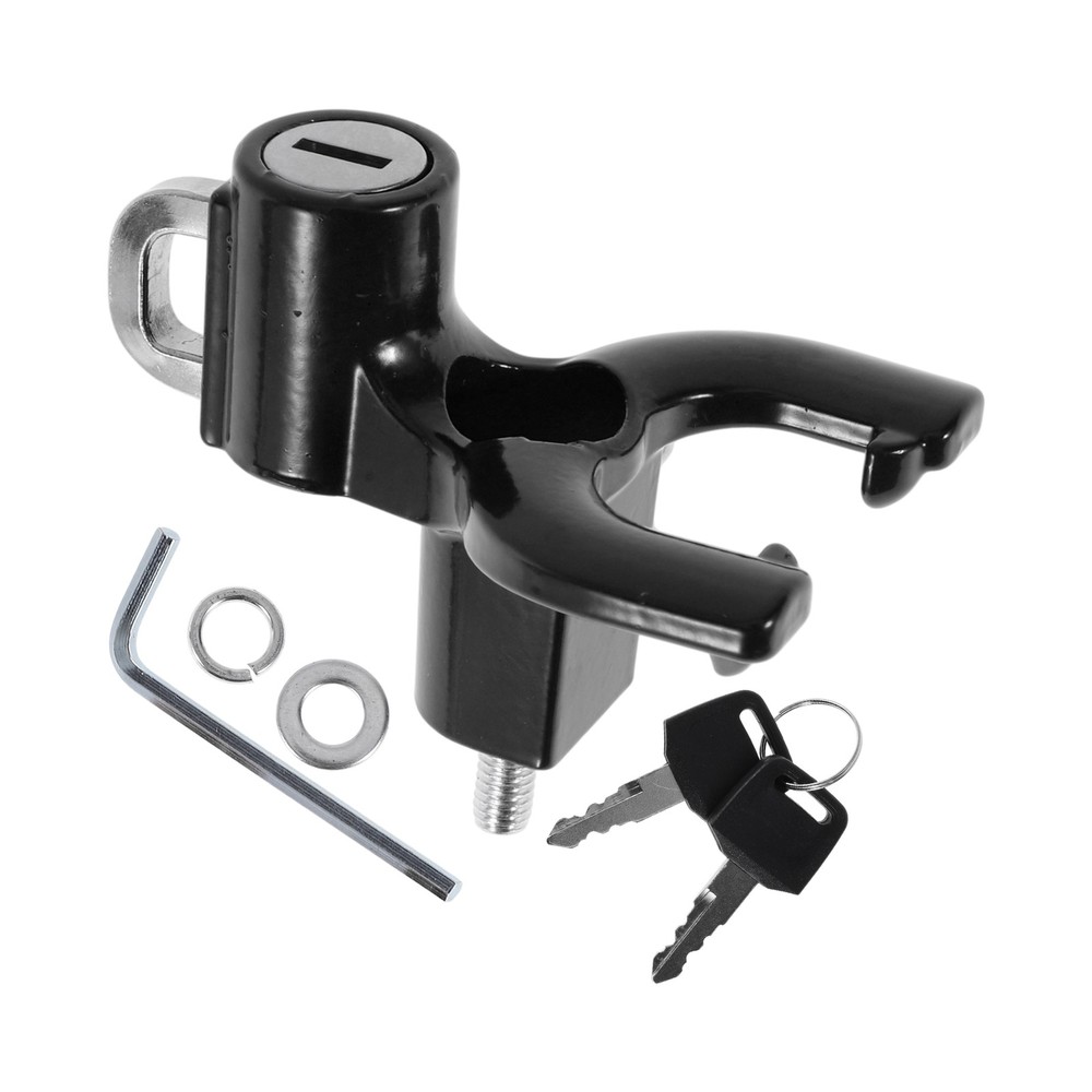 Double Metal Motorcycle Hook 1 Set Black