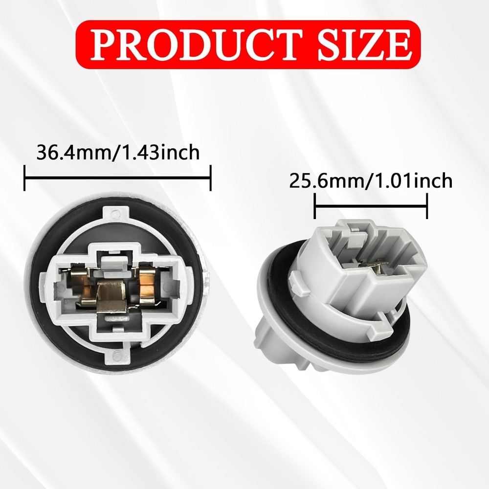 2PCS Turn Signal Bulb Socket, Front Turn Signal Blinker Light Bulb Plug Socket R