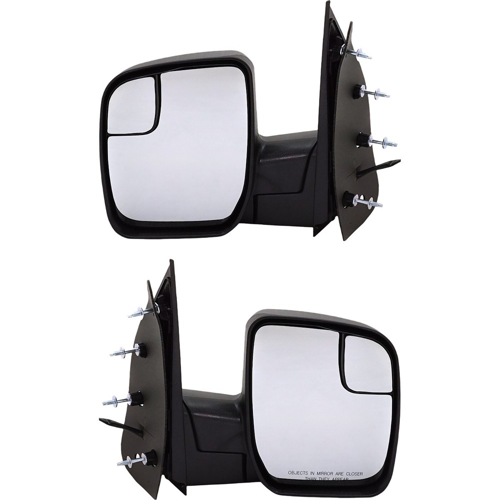 Power Mirror Set For 10-17 Ford E-350 Super Duty E-250 E150 Manual Fold Textured