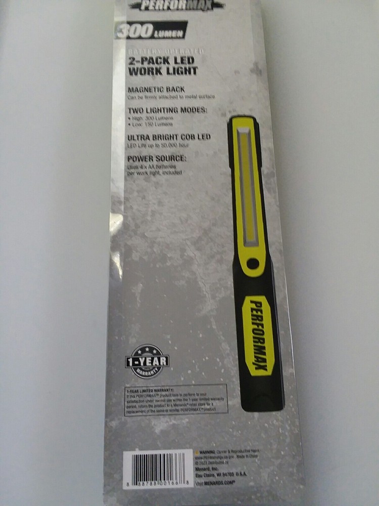 Performax 300 Lumen Handheld Work Light - 2 Pack