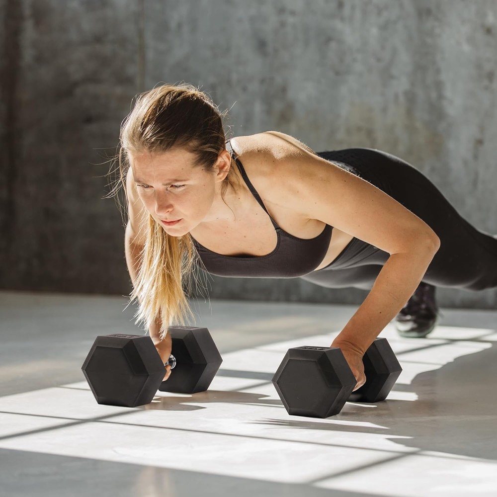 Hex Dumbbells Set 5-50 LB Pair, Workout Weights