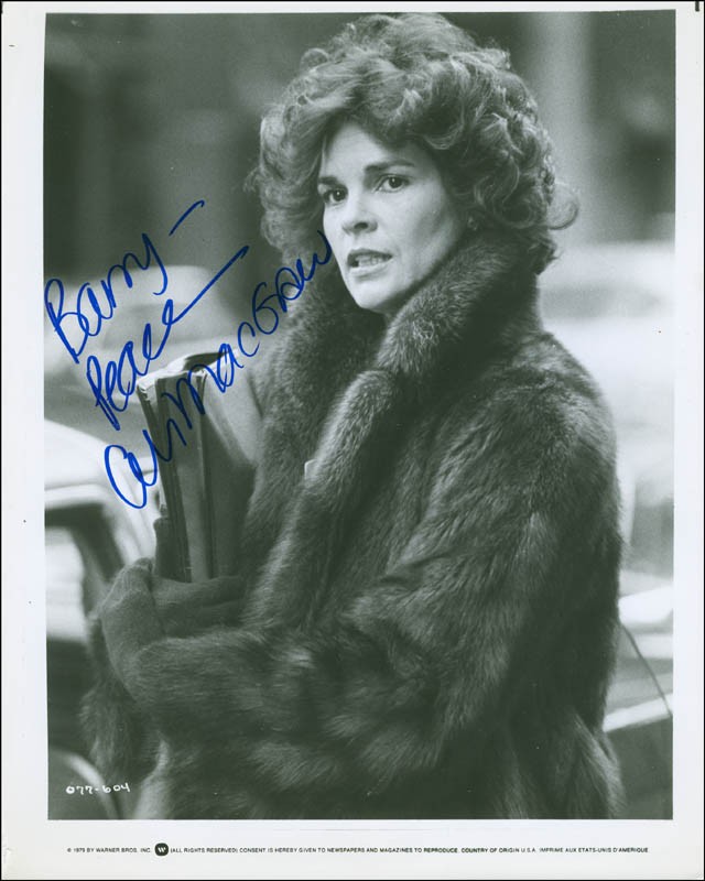 ALI MacGRAW - AUTOGRAPHED INSCRIBED PHOTOGRAPH