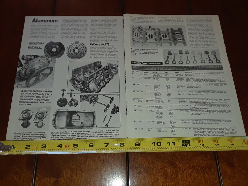 OLDSMOBILE / BUICK 215 ALUMINUM ENGINE ORIGINAL 1985 ARTICLE