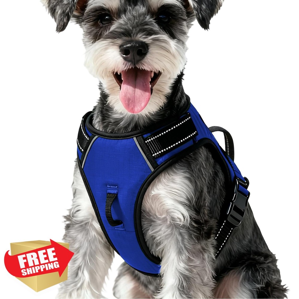 No Pull Dog Harness Reflective Padded Vest Easy Control Handle XS/S