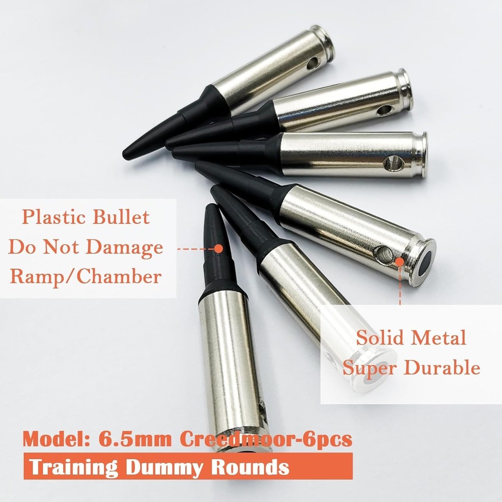Durable Black Steel Training Rounds with Replaceable Pads - 6.5mm Size