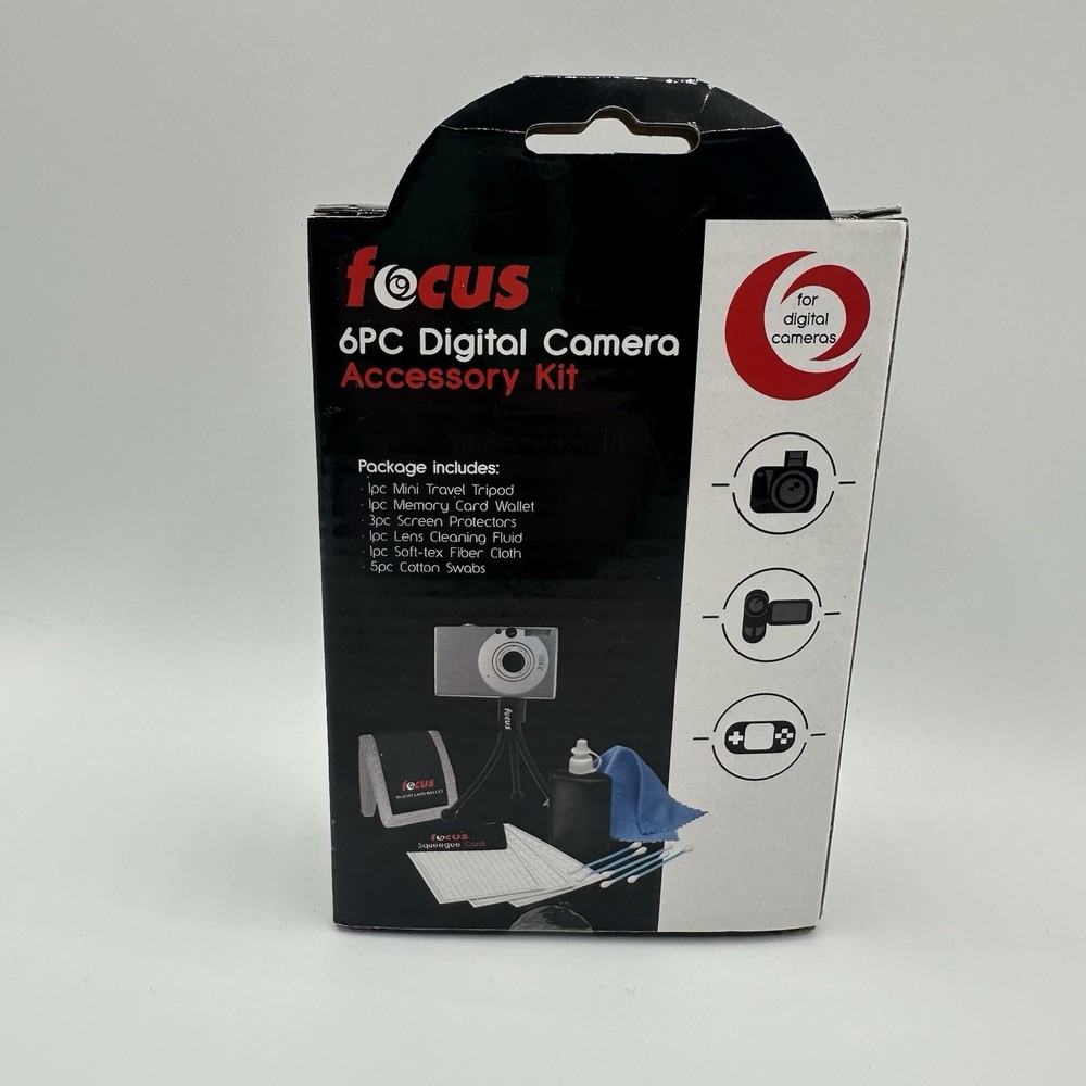 Focus 6 PC Digital Camera Accessory Kit Includes Mini Tripod