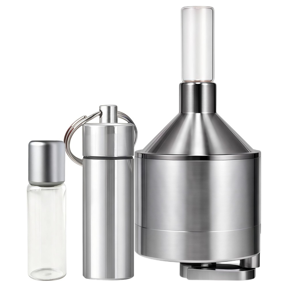 Silver Spice Grinder - Manual Spice Grinder for Home Kitchen Use