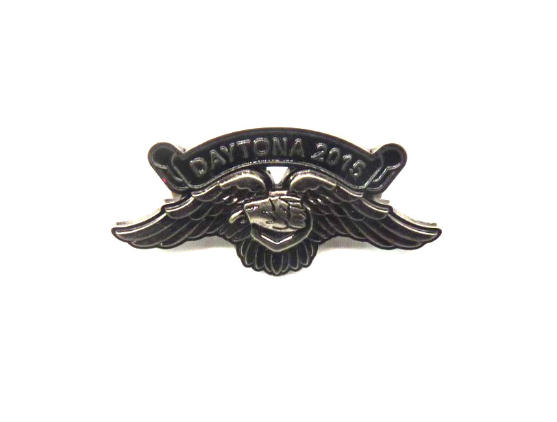 Daytona 2015 Event Silver, Black Pin Small.