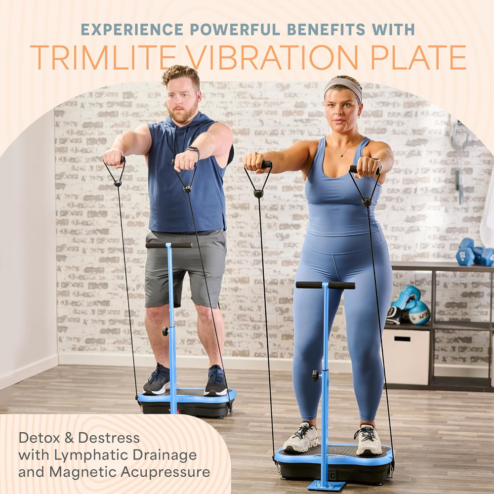 Trimlite Vibration Plate Exercise Machine with Handlebars – Whole Body Vibration