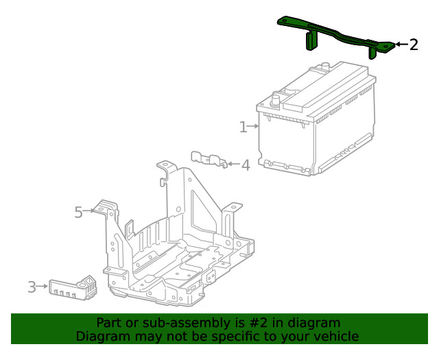 Genuine GM Battery Hold Down Strap 84509568