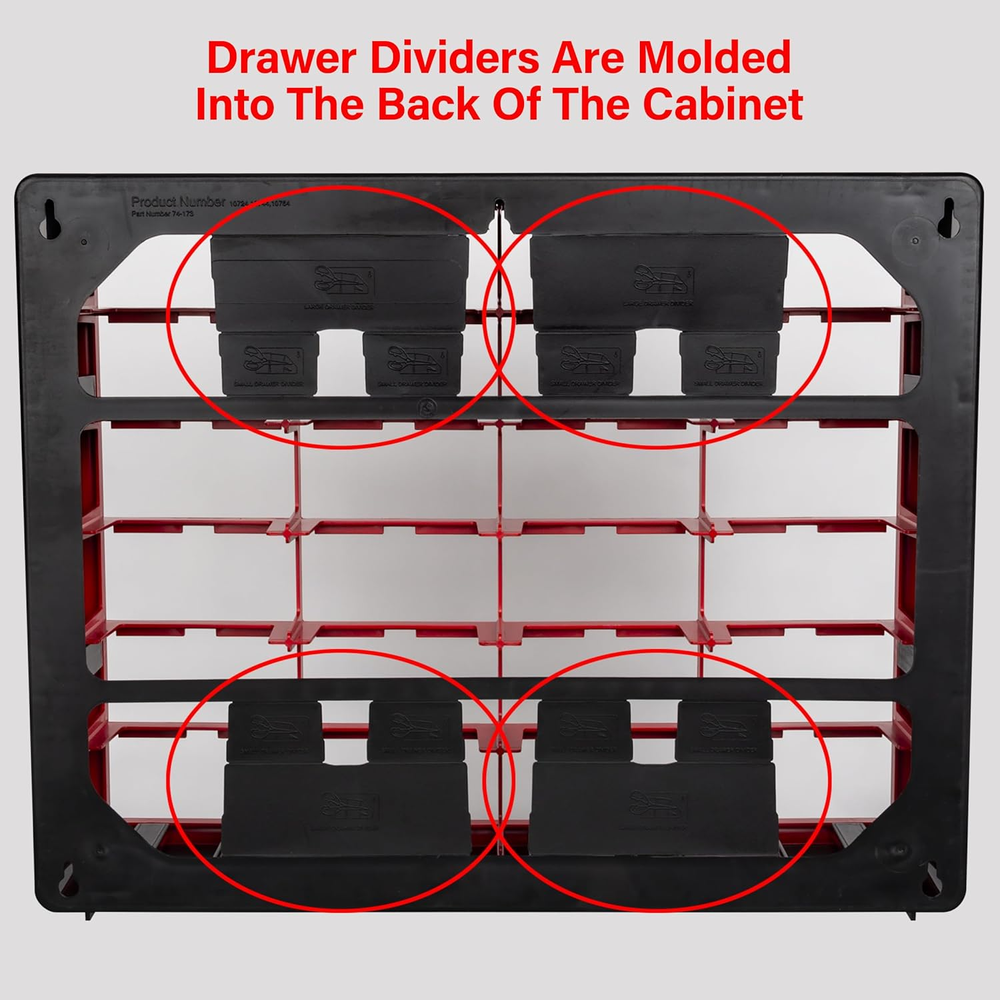 24-Compartment Drawer Bin Hardware Tool Organizer Garage Storage Plastic Cabinet