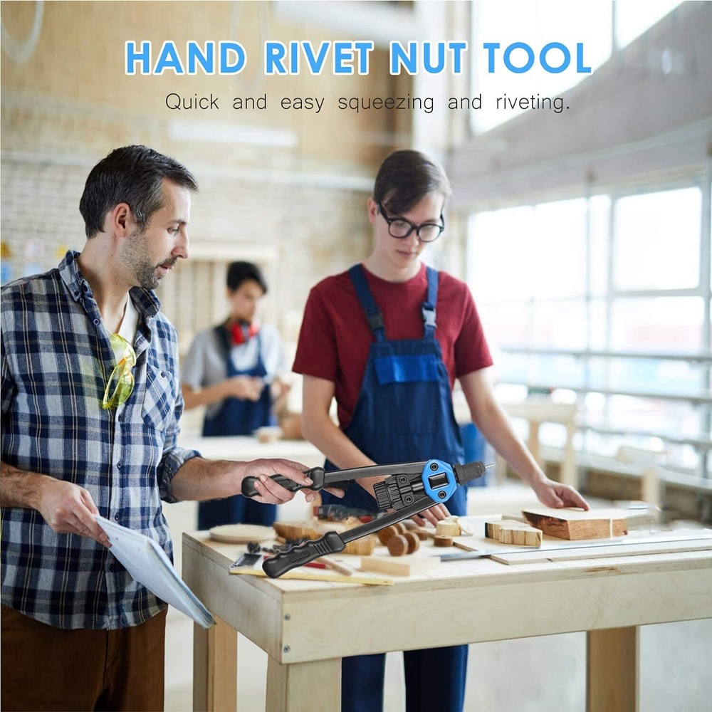 13'' Rivet Gun Rivnut Thread Setting Tool Nut Setter NutSert Metric&SAE 130 Nuts