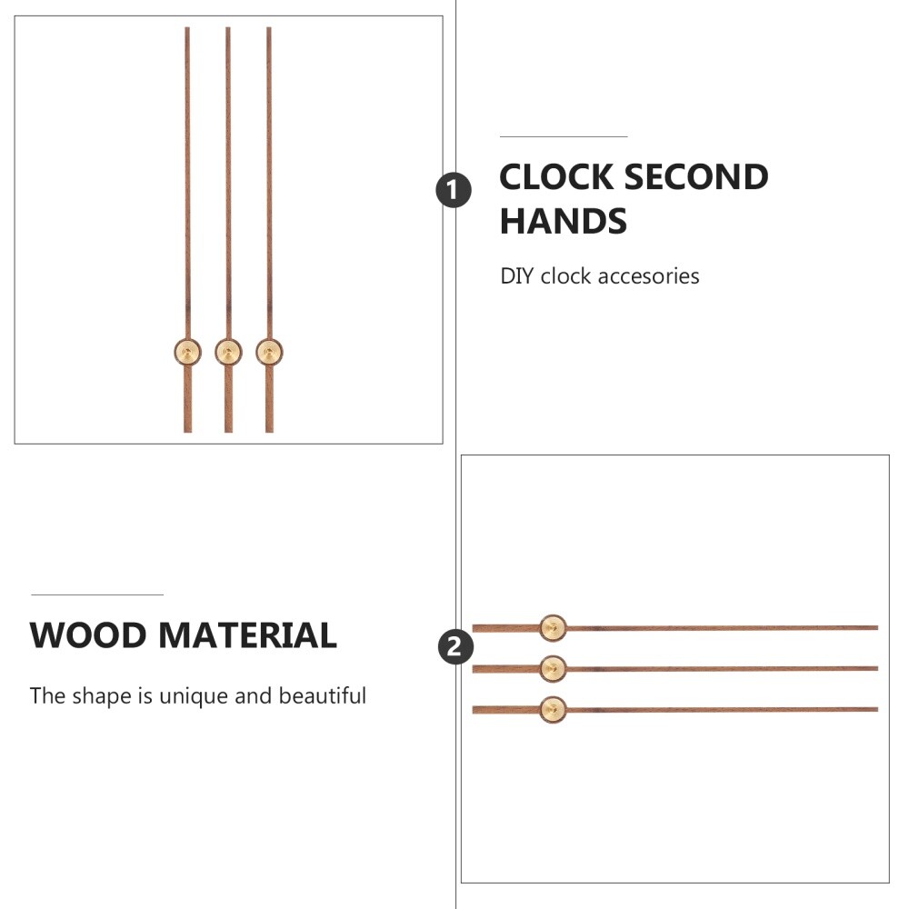 10Pcs Clock Second Hands Wooden Second Hands Replacement Clock Movement