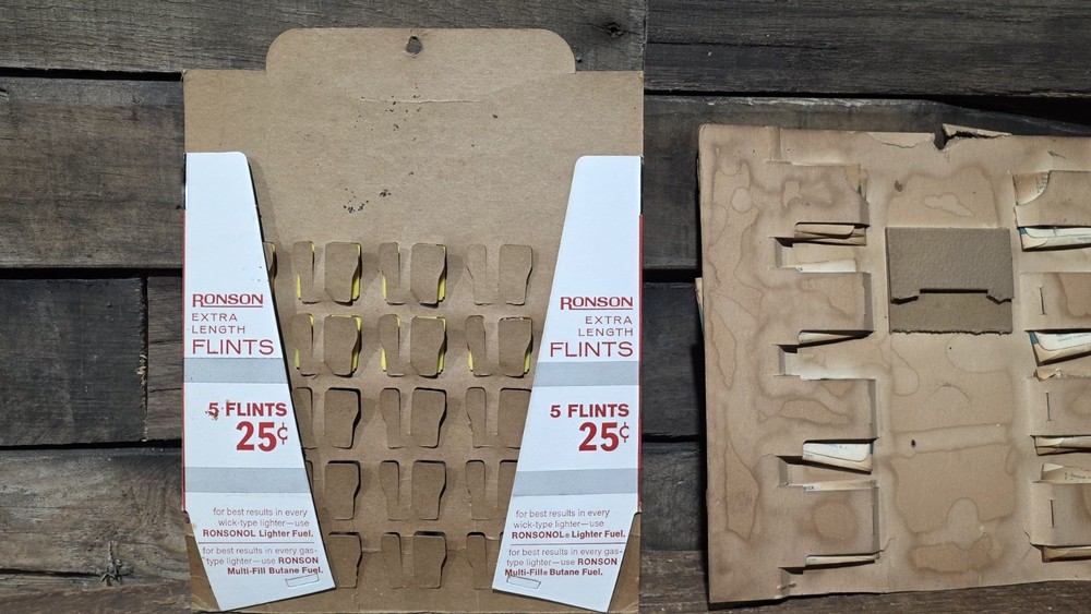 Vintage Ronson Lighter Wick Display Store Counter Advertising