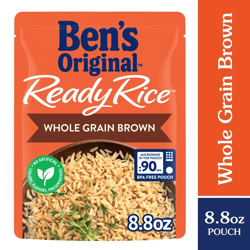 Ben’s Original Ready Whole Grain Brown Rice, 12-Pack, 8.8 oz Pouches - Quick