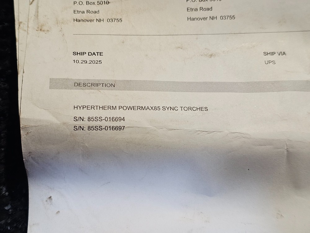 (QTY 2) Hypertherm 059614 Smart SYNC 75 Degree Handheld Torch *USED*