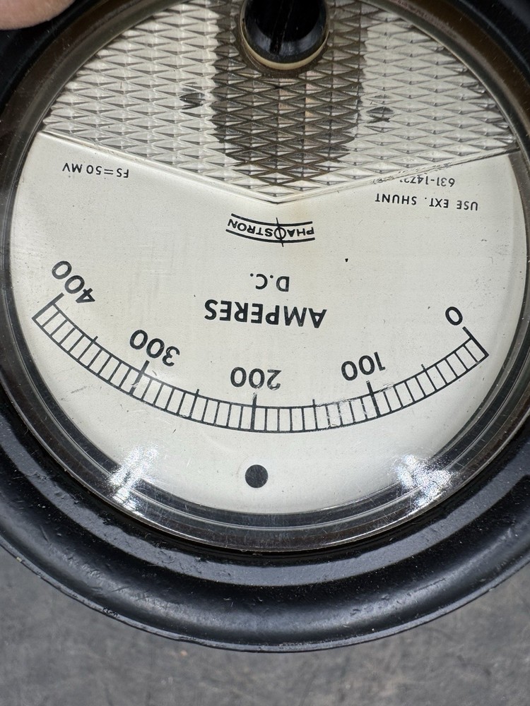 Phaostron ruggedized analog DC ammeter
