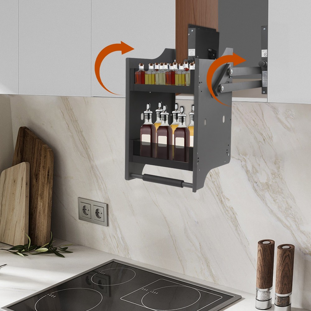 2-tier 41*28*54cm Cabinet Pull-down Shelf Pull-down Dish Rack Space-saving