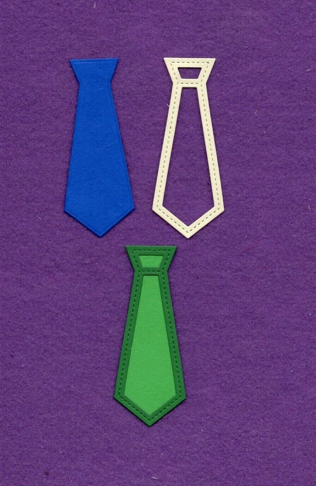 TIE # 4 with background die cuts scrapbook cards