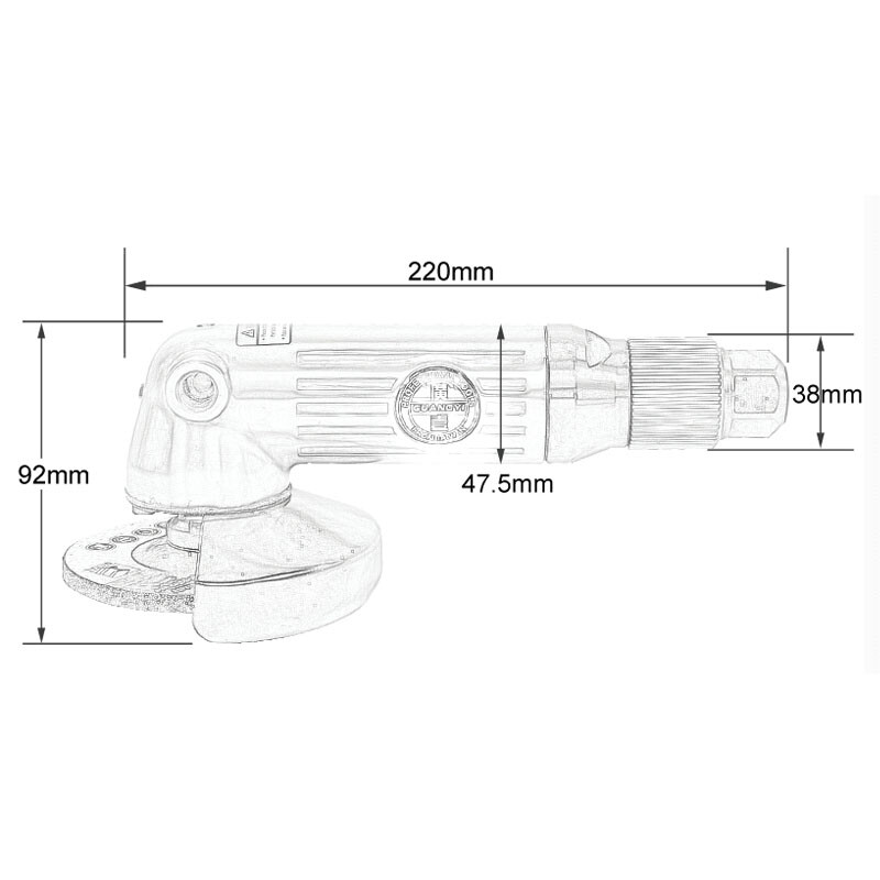4" 5" Air Angular Cut Off Grinding Cutting Pneumatic Angle Grinder Polisher Tool