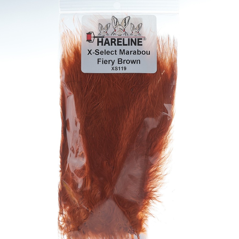 Hareline X-Select Marabou - Fiery Brown
