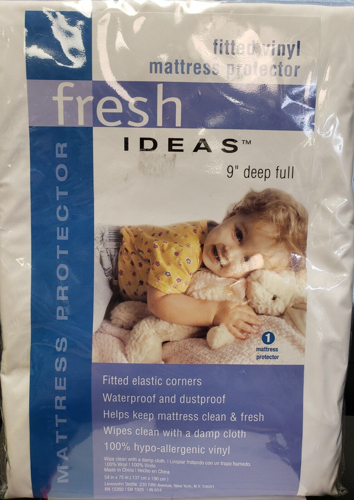 Fresh Ideas  Fresh Ideas Fitted Vinyl Mattress Protector - Full Size