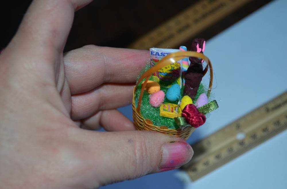 Handmade Barbie size Easter Basket Eggs Chocolate Bunny