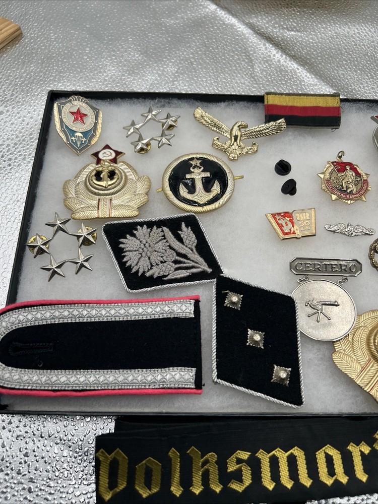 Lot russian pins And Badges With Case