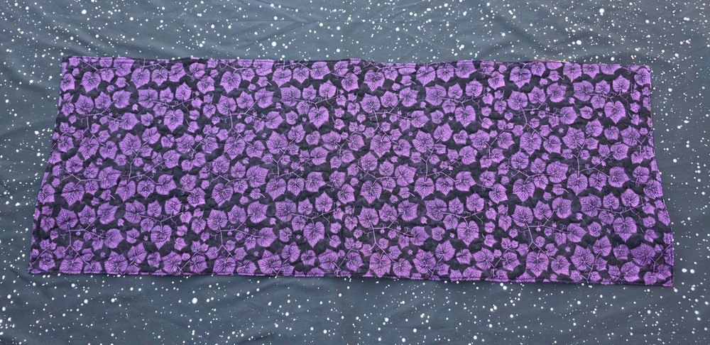 Handmade Quilted table Runner Fruit Grapes pears dates black purple leaves