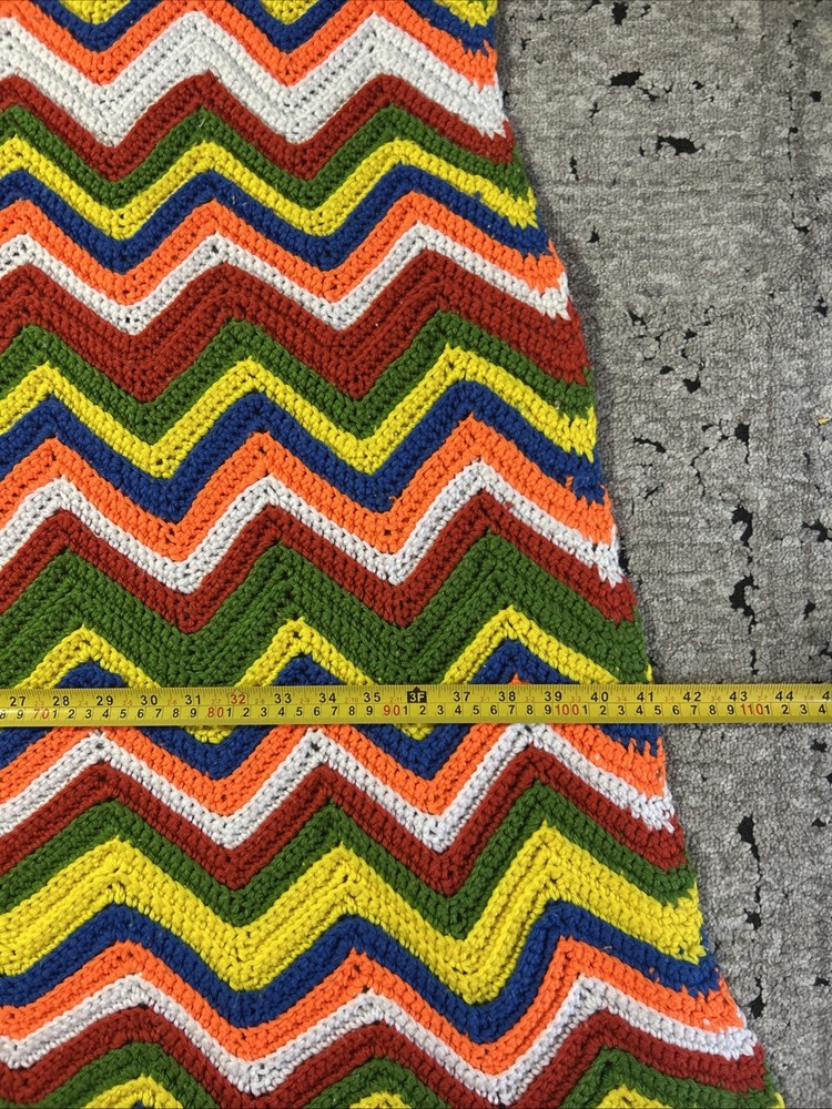 Vintage Zig Zag Crochet Blanket