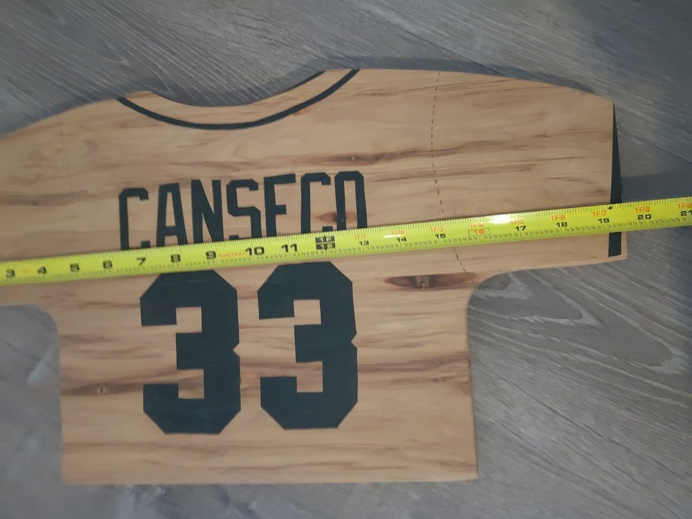JOSE CANSECO #33 CUSTOM MADE WOOD CUTTING BOARD